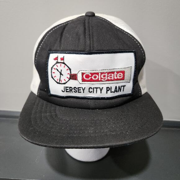 VTG Colgate Jersey City Plant Toothpaste Trucker Mesh Snapback Hat Cap - Picture 3 of 15